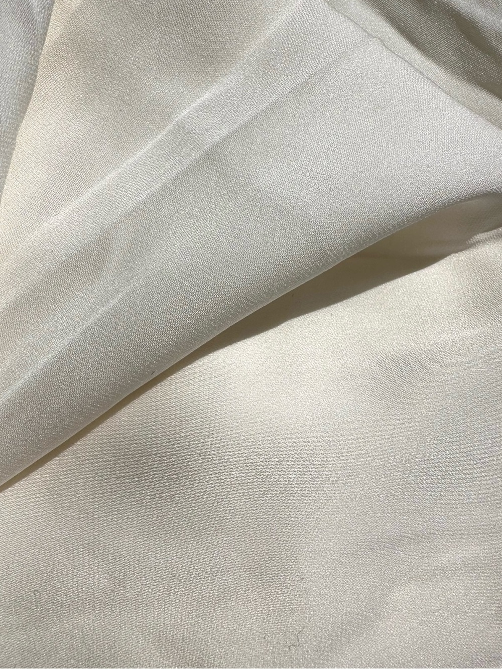 Vince Silk Satin (Stretch Washable) Mandarin Band Collar Blouse Ivory Cream, XXS - Picture 5 of 15